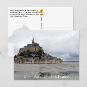 Mont-Saint-Michel Low Tide, Normandie, Frankreich  Postkarte