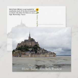 Mont-Saint-Michel Niedrigwasser, Normandie, Frankr Postkarte