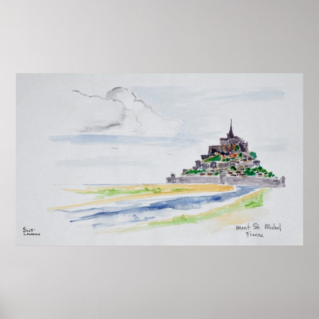 Mont Saint-Michel, Normandie, Frankreich Poster (Vorne)