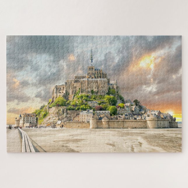 Mont-Saint-Michel, Normandie, Frankreich Puzzle (Horizontal)