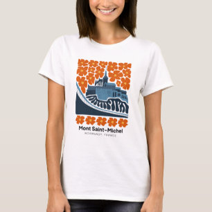 Mont Saint Michel Normandie Frankreich Reise flora T-Shirt