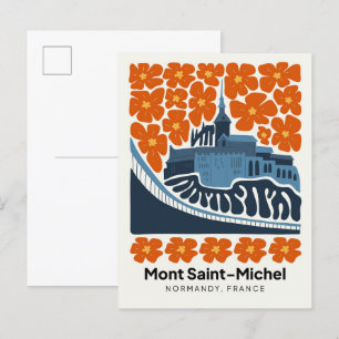 Mont Saint Michel Normandie Frankreich Reisen Postkarte