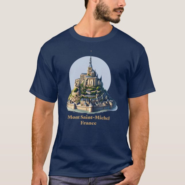 Mont Saint-Michel Normandy Frankreich T-Shirt (Vorderseite)