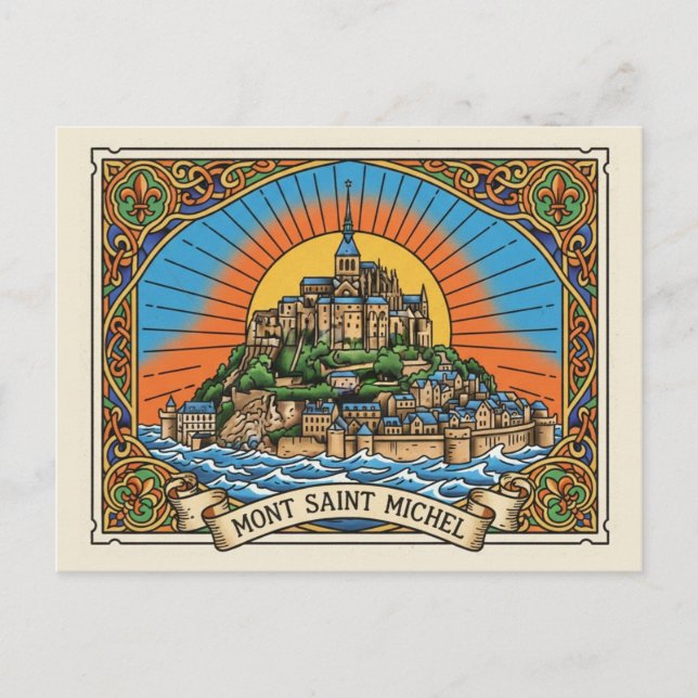 Mont Saint-Michel Postkarte (Vorderseite)