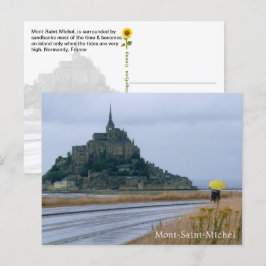 Mont-Saint-Michel Rainy Day, Normandie, Frankreich Postkarte