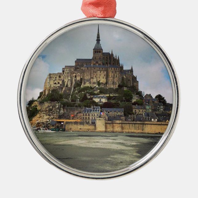 Mont Saint-Michel Silbernes Ornament (Vorne)