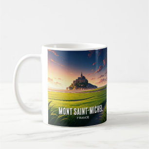 Mont Saint-Michel Sunset Postcard Kaffeetasse