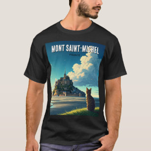 Mont Saint-Michel Travel Cat T - Shirt