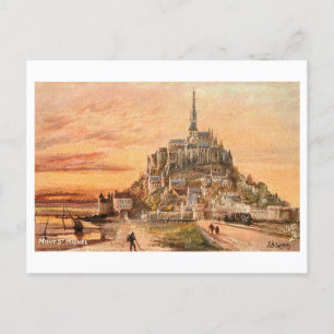 Mont Saint-Michel Vintag Postcard Postkarte