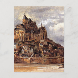 Mont Saint-Michel von Theodore Rousseau Postkarte