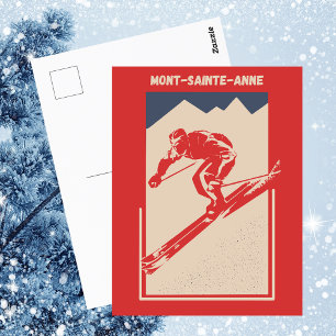 Mont Sainte Anne, Quebec Kanada Ski Vintage Postkarte