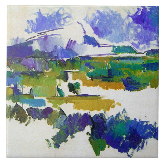 Mont Sainte-Victoire, Paul Cezanne Fliese (Vorderseite)