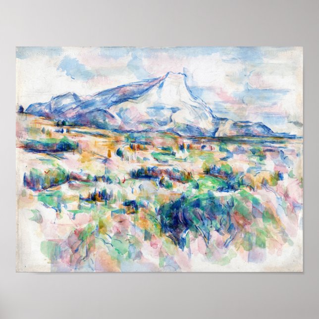 Mont Sainte-Victoire, Paul Cezanne Poster (Vorne)