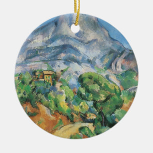 Mont Sainte Victoire über Tholonet, Paul Cezanne Keramik Ornament
