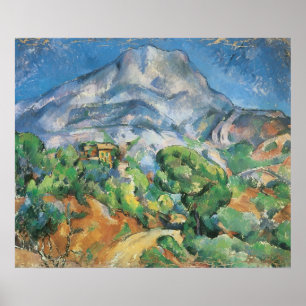 Mont Sainte Victoire über Tholonet, Paul Cezanne Poster