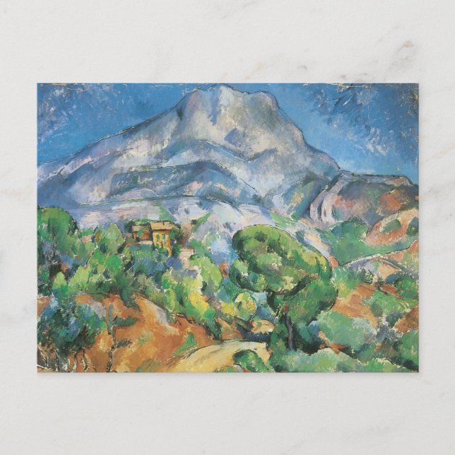 Mont Sainte Victoire über Tholonet, Paul Cezanne Postkarte (Vorderseite)