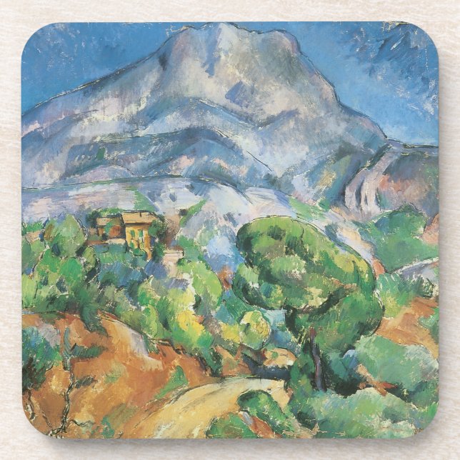 Mont Sainte Victoire über Tholonet, Paul Cezanne Untersetzer (Vorderseite)