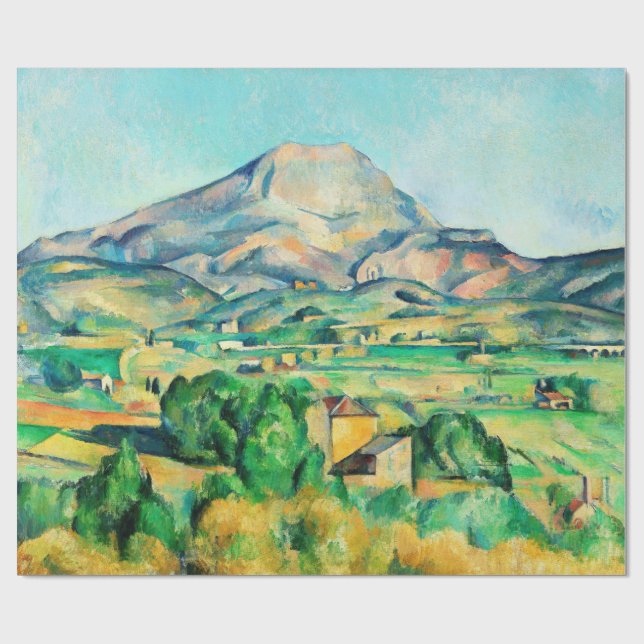 Mont Sainte-Victoire von Paul Cezanne Geschenkpapier (Flach)