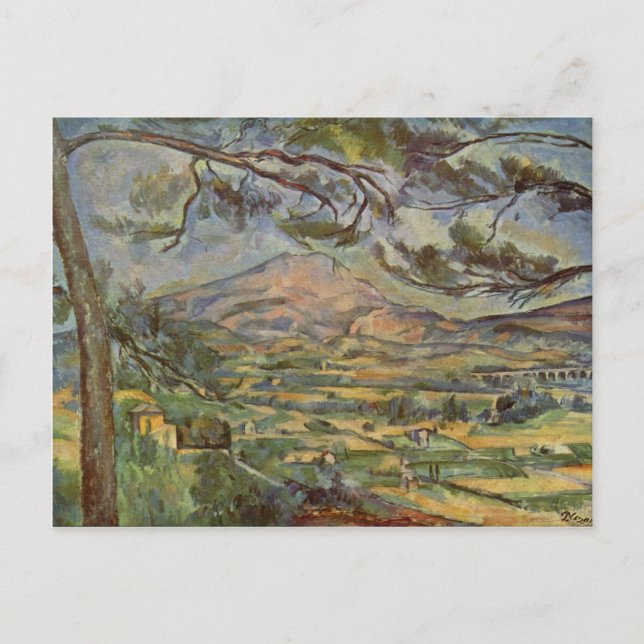 Mont Sainte-Victoire von Paul Cézanne Postkarte (Vorderseite)