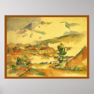 Mont Sainte Victoire von Paul Cezanne, Vintag Art Poster