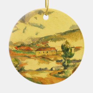 Mont Sainte Victoire von Paul Cezanne, Vintage Art Keramik Ornament