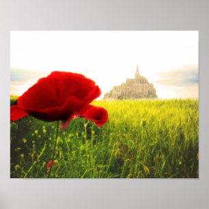 Mont St Michel Frankreich Fairy Tale Burg Poster
