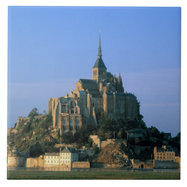 Mont St Michel, Manche, Normandie, Frankreich Fliese (Vorderseite)