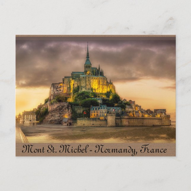 Mont St. Michel, Normandie, Frankreich Postkarte (Vorderseite)