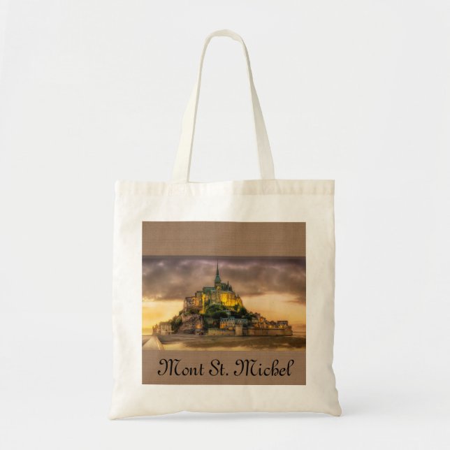 Mont St. Michel, Normandie Frankreich Tote Bag Tragetasche (Vorne)