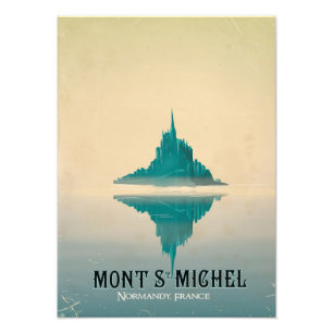 mont st michel vintage Travel poster