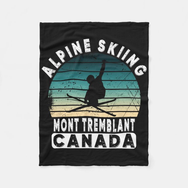 Mont Tremblant Canada Ski Resort Quebec Skiing Sou Fleecedecke (Vorderseite)