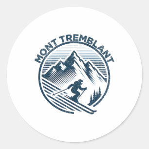 Mont Tremblant Canda Ski Resort Winterski Queb Runder Aufkleber