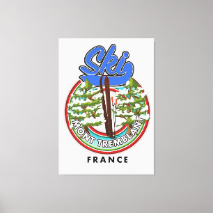 Mont Tremblant Frankreich Skireiseplakat Leinwanddruck