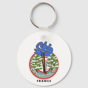 Mont Tremblant Frankreich Skireiseplakat Schlüsselanhänger