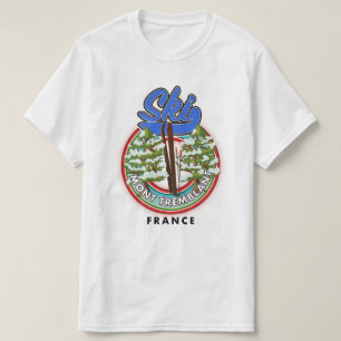Mont Tremblant Frankreich Skireiseplakat T-Shirt