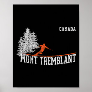 Mont Tremblant im Stil der 80er Jahre Can. Vintage Poster