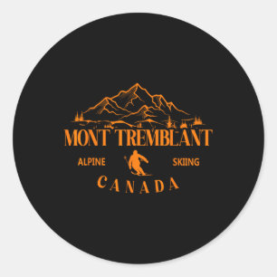 Mont Tremblant Kanada Skigebiet Quebec Skifahren S Runder Aufkleber