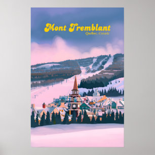 Mont Tremblant Kanada Skigebiet Reiseplakat Poster