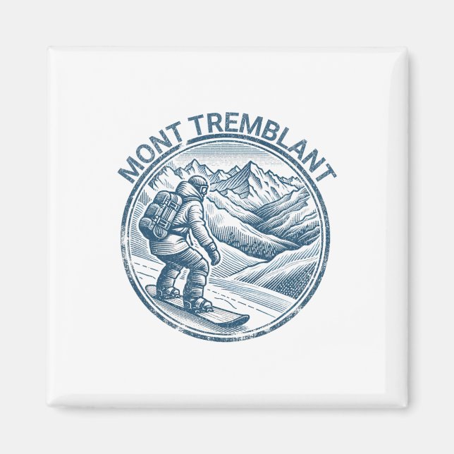 Mont Tremblant Kanada Snowboarder Magnet (Vorne)