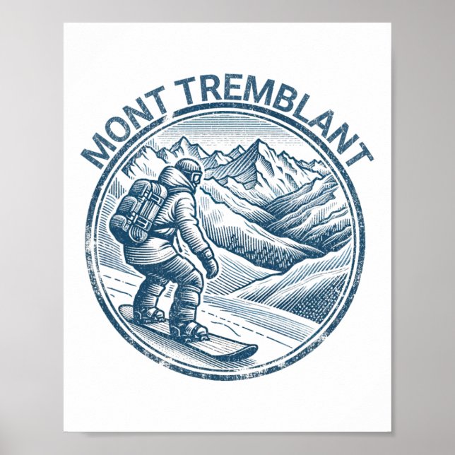 Mont Tremblant Kanada Snowboarder Poster (Vorne)