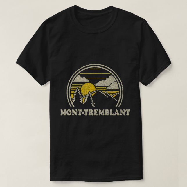 Mont Tremblant Quebec Kanada Vintages Wanderberg T-Shirt (Design vorne)