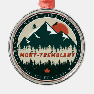 Mont-Tremblant Québec Laurentinische Berge Kanada Ornament Aus Metall