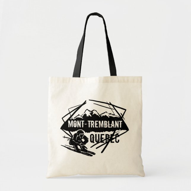 Mont Tremblant Quebec-Logo wiederverwendbar Tasche (Vorne)