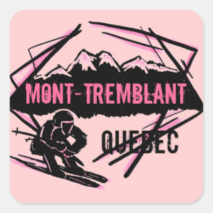 Mont Tremblant Quebec Ski rosa Aufkleber