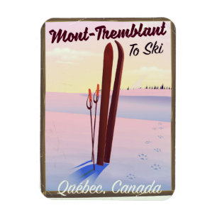 Mont-Tremblant Québec Skiplakat Magnet