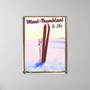 Mont-Tremblant Québec Skiposter. Leinwanddruck