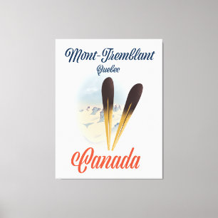 Mont-Tremblant Québec Skiposter. Leinwanddruck