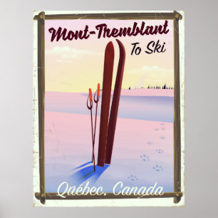 Mont-Tremblant Québec Skiposter. Poster