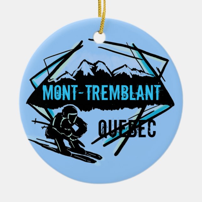 Mont Tremblant Quebec Skiverzierung Keramikornament (Vorne)