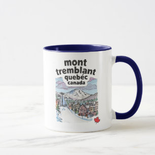 Mont Tremblant Quebec Süßes Skifahren Wasserfarben Tasse